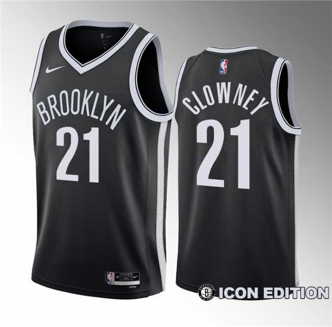 Men's Brooklyn Nets #21 Noah Clowney Black 2023 Draft Icon Edition Stitched Basketball Jersey,We sell and wholesale Men's Brooklyn Nets #21 Noah Clowney Black 2023 Draft Icon Edition Stitched Basketball Jersey on line form chian!